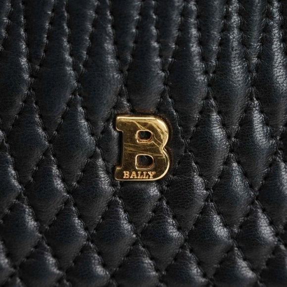 Bally Quilted Leather Tote Bag with Tassel Black Women's ( EUC ) - Picture 8 of 15